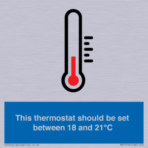 This thermostat should be set between 18 and 21°C